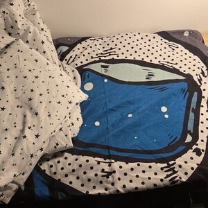 Pillowfort Starry Pillowcase in Black and White